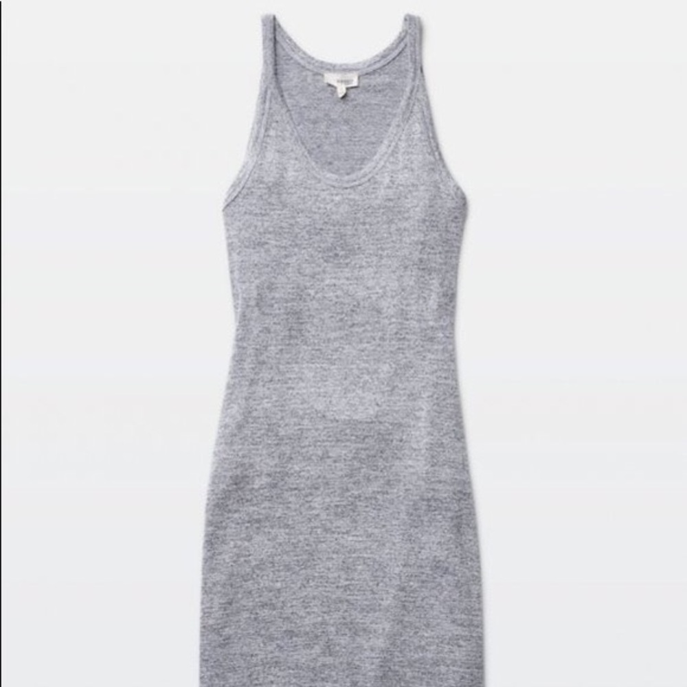 Aritzia cutout jersey dress light & dark grey sz S